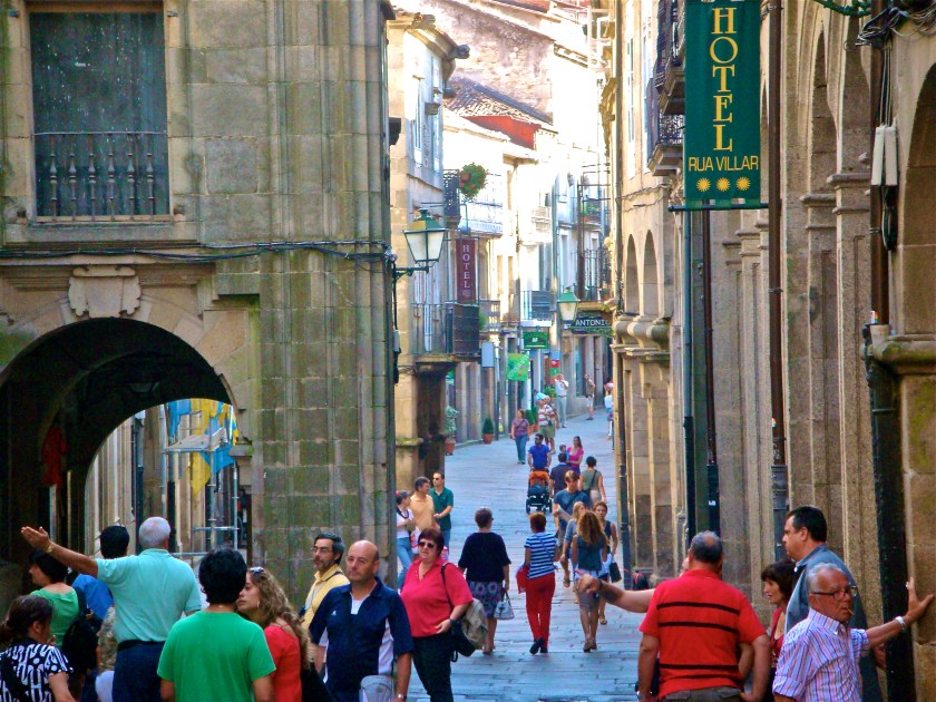 Plaza de Platerías, Santiago de Compostela, España.